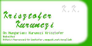 krisztofer kurunczi business card